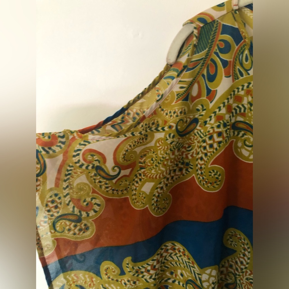 Hot & Delicious Kerchief style cold shoulder blouse - Picture 7 of 7